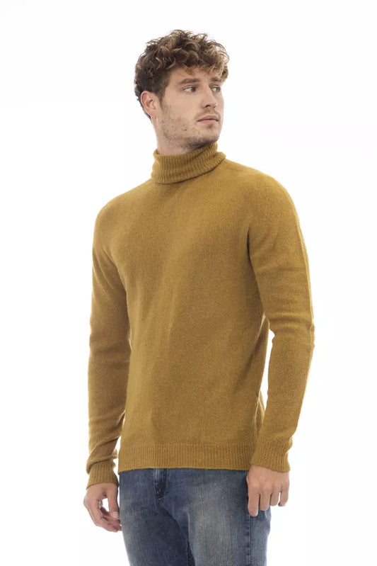 Brown Alpaca Men Sweater - SEHABRANDS