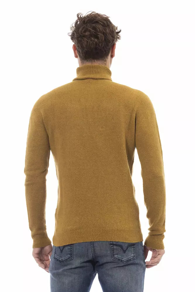 Brown Alpaca Men Sweater - SEHABRANDS