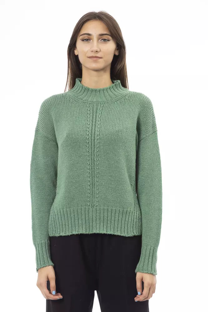 Green Wool Women Sweater - SEHABRANDS