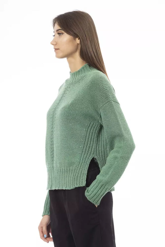 Green Wool Women Sweater - SEHABRANDS