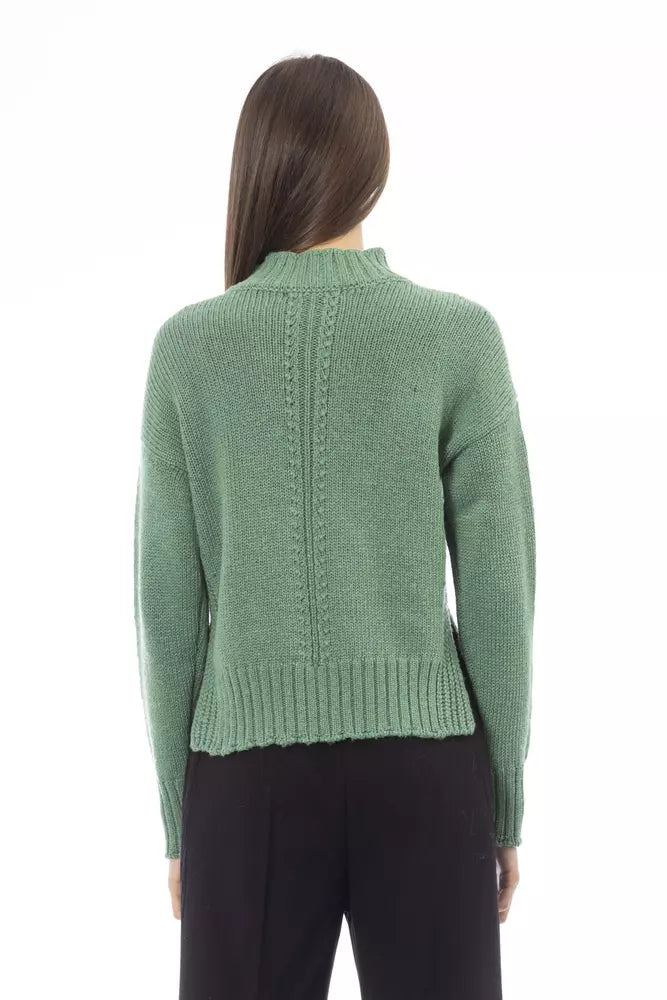 Green Wool Women Sweater - SEHABRANDS