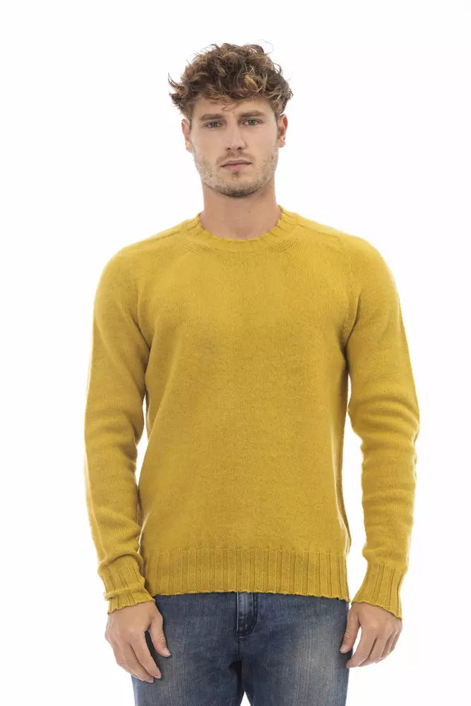 Yellow Wool Men Sweater - SEHABRANDS