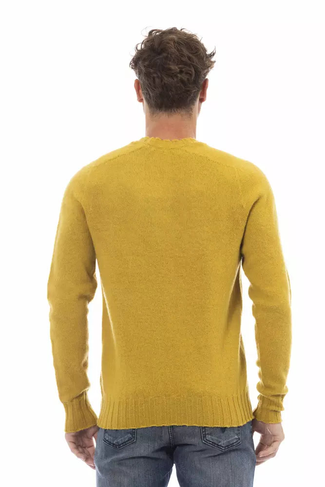 Yellow Wool Men Sweater - SEHABRANDS