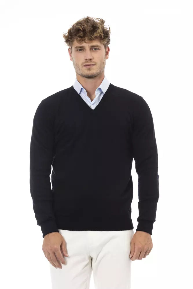 Black Wool Men Sweater - SEHABRANDS