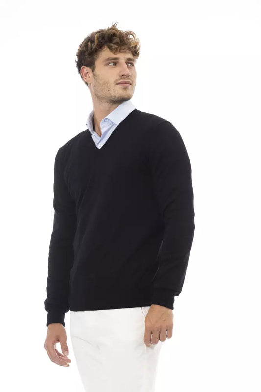 Black Wool Men Sweater - SEHABRANDS