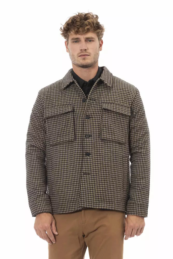 Brown Wool Men Blazer - SEHABRANDS