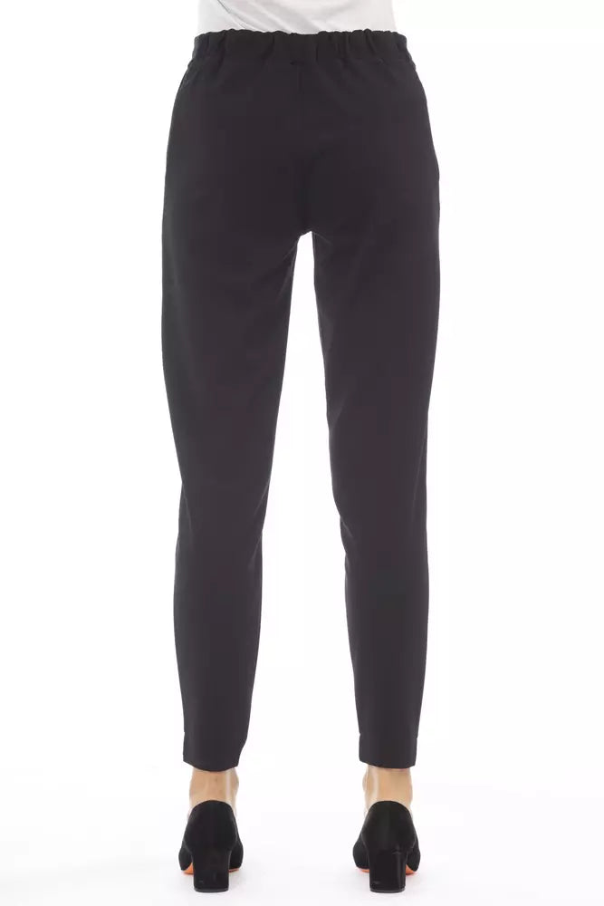 Black Polyester Women Pant - SEHABRANDS