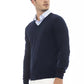 Blue Wool Men Sweater - SEHABRANDS