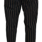 Dolce & Gabbana Elegant Striped Chino Tapered Pants