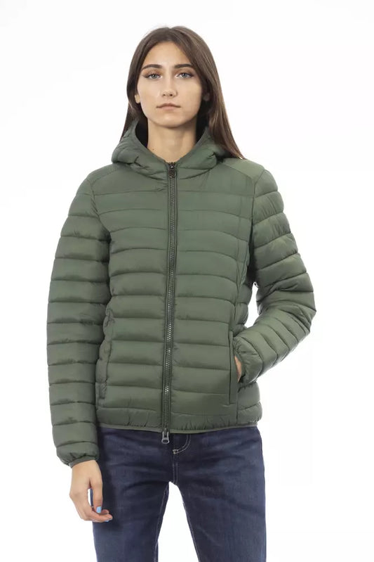 Green Nylon Women Jacket - SEHABRANDS