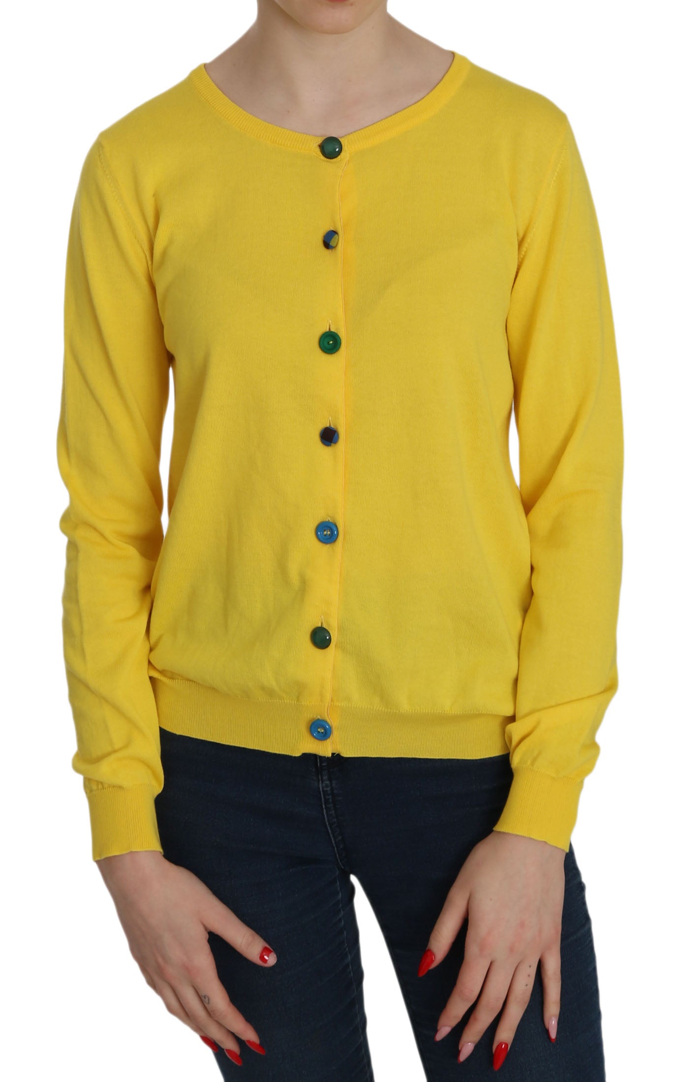 Radiant Yellow Cotton Sweater - SEHABRANDS