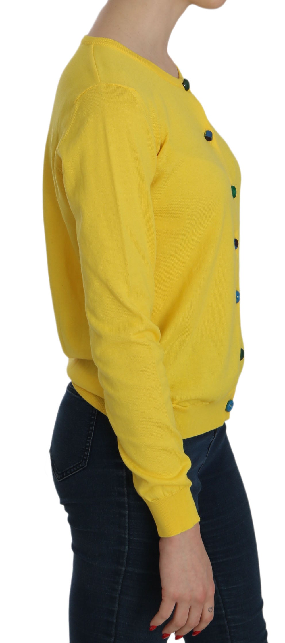 Radiant Yellow Cotton Sweater - SEHABRANDS