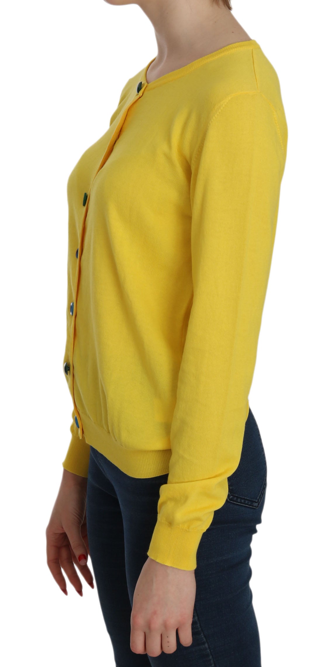 Radiant Yellow Cotton Sweater - SEHABRANDS