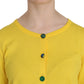 Radiant Yellow Cotton Sweater - SEHABRANDS