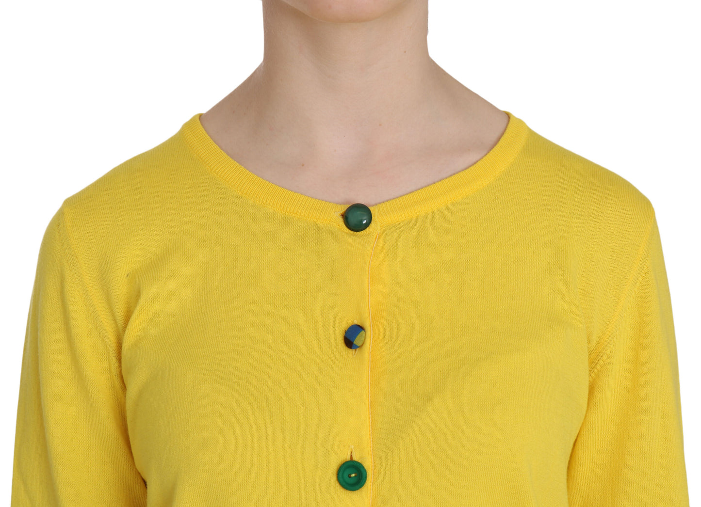 Radiant Yellow Cotton Sweater - SEHABRANDS