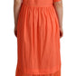 Elegant Coral Maxi Dress with Short Sleeves - SEHABRANDS