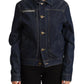 Chic Dark Blue Denim Jacket - SEHABRANDS