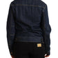 Chic Dark Blue Denim Jacket - SEHABRANDS