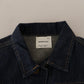 Chic Dark Blue Denim Jacket - SEHABRANDS