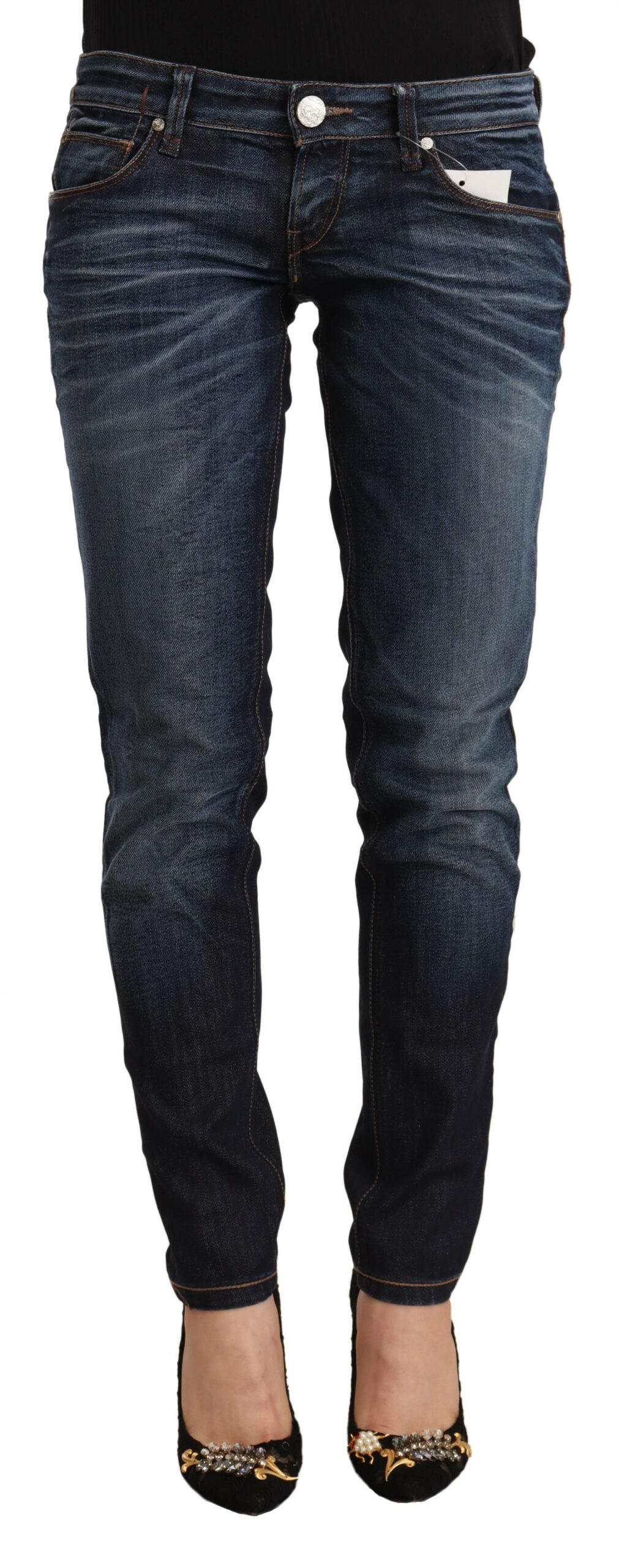 Chic Slim Fit Blue Washed Jeans - SEHABRANDS