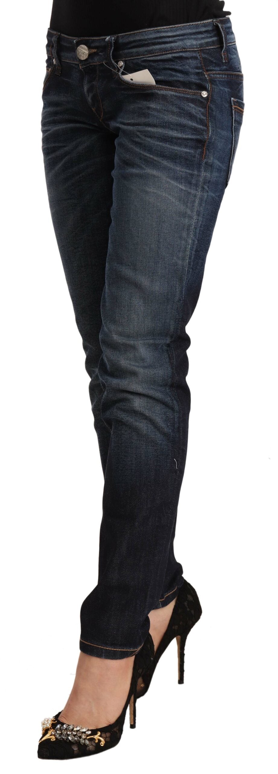 Chic Slim Fit Blue Washed Jeans - SEHABRANDS