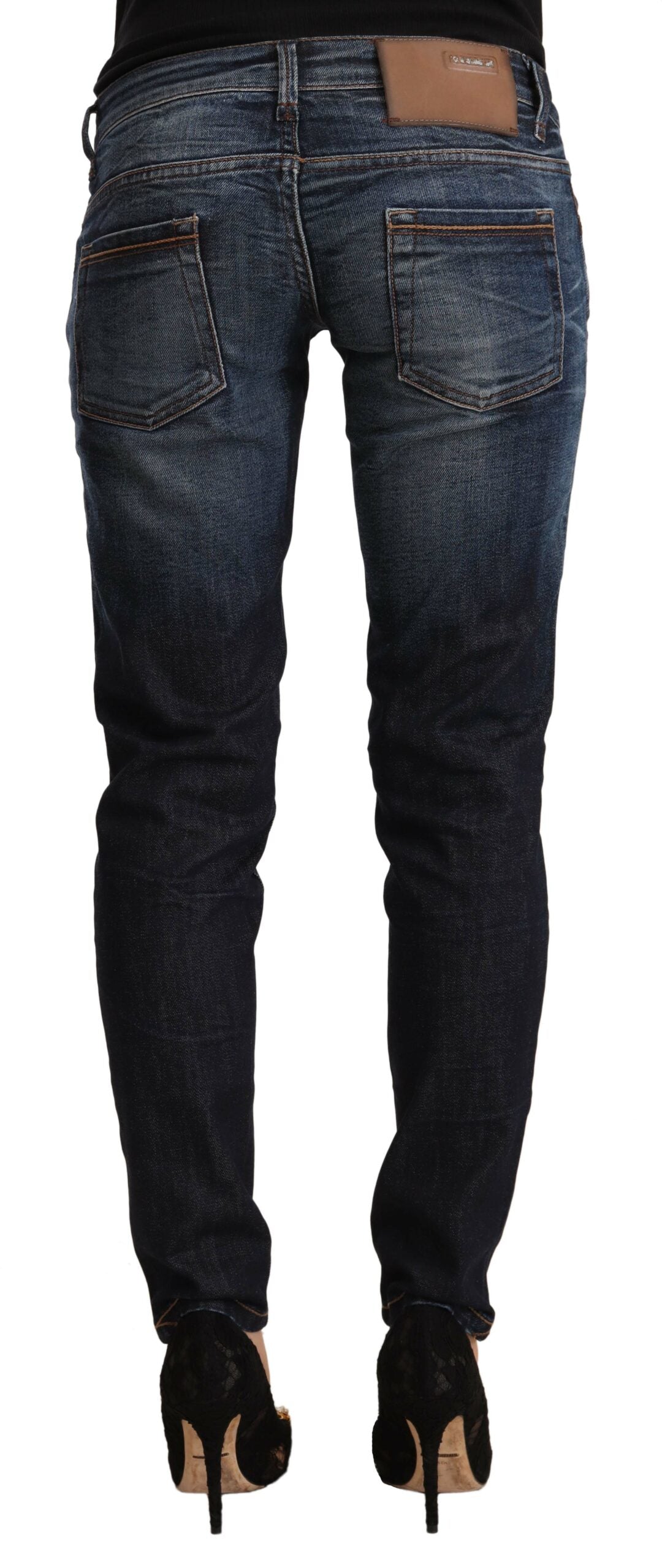 Chic Slim Fit Blue Washed Jeans - SEHABRANDS