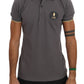 Elegant Grey Cotton Polo Shirt - SEHABRANDS