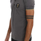 Elegant Grey Cotton Polo Shirt - SEHABRANDS