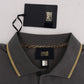 Elegant Grey Cotton Polo Shirt - SEHABRANDS