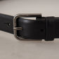 Dolce & Gabbana Elegant Black Leather Classic Belt