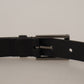 Dolce & Gabbana Elegant Black Leather Belt with Metal Buckle