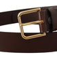 Dolce & Gabbana Elegant Dark Brown Leather Belt