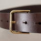 Dolce & Gabbana Elegant Dark Brown Leather Belt