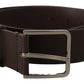 Dolce & Gabbana Elegant Dark Brown Leather Belt