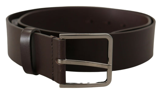 Dolce & Gabbana Elegant Dark Brown Leather Belt