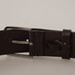 Dolce & Gabbana Elegant Dark Brown Leather Belt