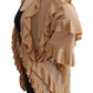 Chic Beige Long Sleeve Open Front Cardigan - SEHABRANDS