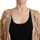 Chic Beige Long Sleeve Open Front Cardigan - SEHABRANDS