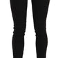 Chic Mid Waist Skinny Black Denim - SEHABRANDS