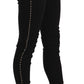 Chic Mid Waist Skinny Black Denim - SEHABRANDS