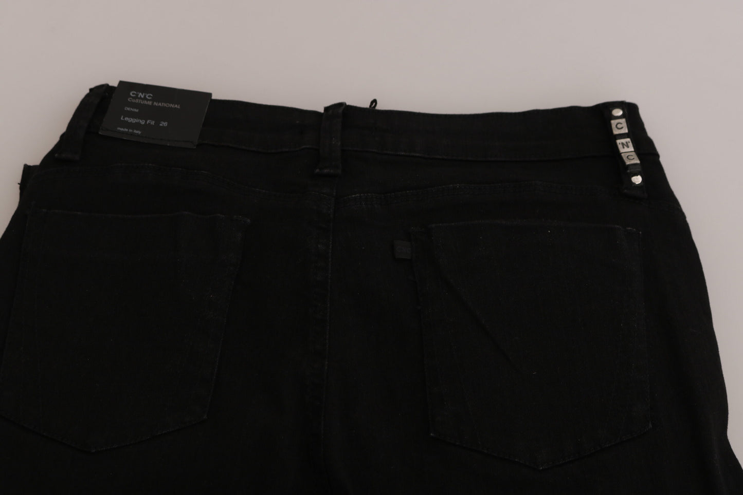 Chic Mid Waist Skinny Black Denim - SEHABRANDS