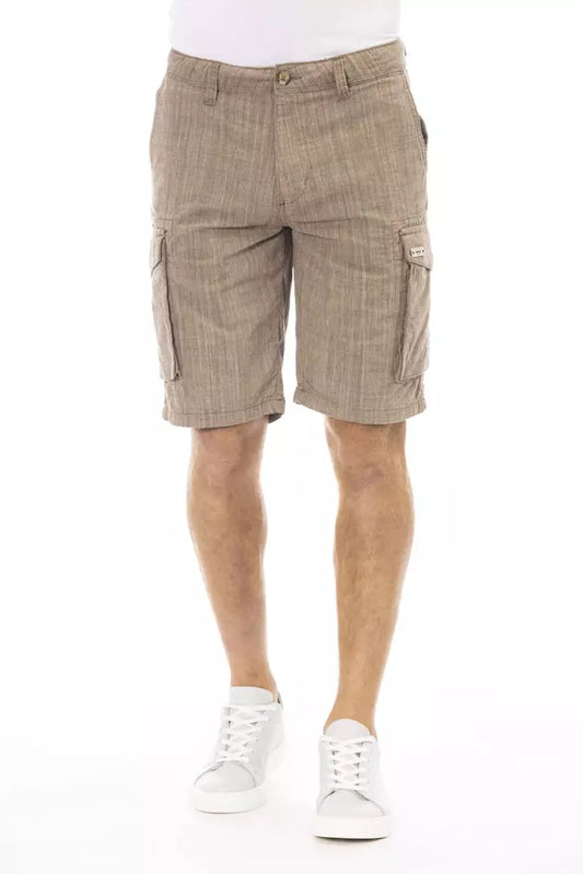 Brown Cotton Men Cargo Short - SEHABRANDS