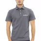 Gray Cotton Men Polo Shirt - SEHABRANDS