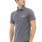 Gray Cotton Men Polo Shirt - SEHABRANDS