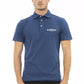 Blue Cotton Men Polo - SEHABRANDS