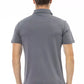 Gray Cotton Men Polo Shirt - SEHABRANDS