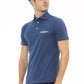 Blue Cotton Men Polo - SEHABRANDS