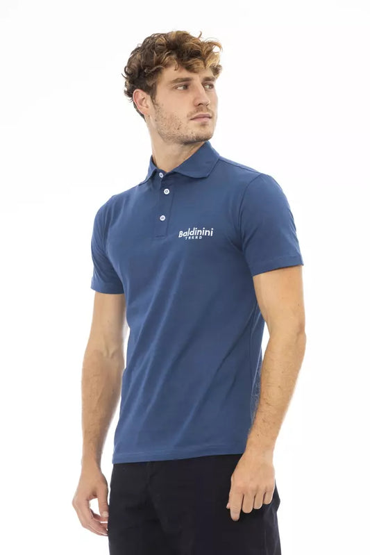 Blue Cotton Men Polo - SEHABRANDS