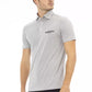 Gray Cotton Men Polo - SEHABRANDS