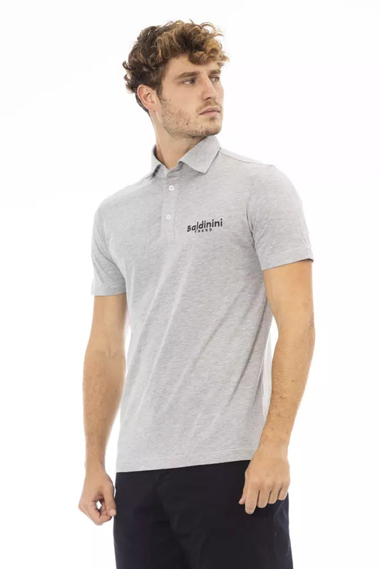 Gray Cotton Men Polo - SEHABRANDS